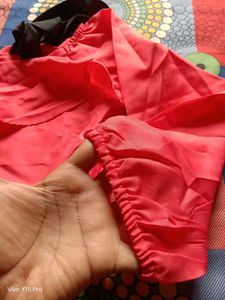 Red Ruffle One-Shoulder Top
