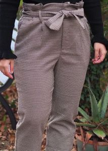 ONLY   Waist Houndstooth Pants