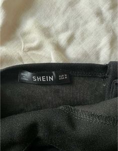 Shein Black Wrap Halter Neck Crop Top