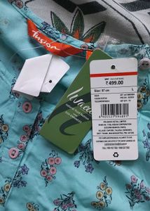 🆕️ Aqua Blue Printed Kurta