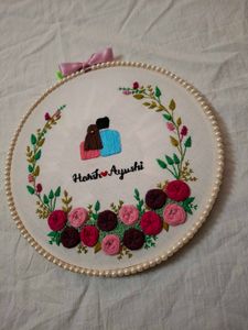 Personalized Couple Embroidery Hoop Art