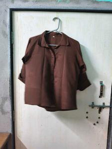 Classic Brown Button-Up Shirt