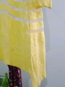 Lightweight Yellow Knit Cardigan