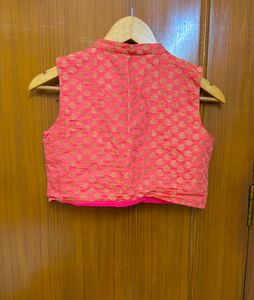 Banarsi Silk Brocade Crop Blouse/ Top