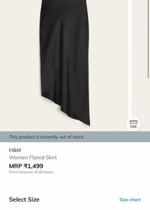 H&M Black Flared Skirt
