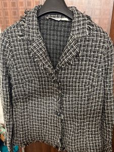 Checkered Tweed Jacket