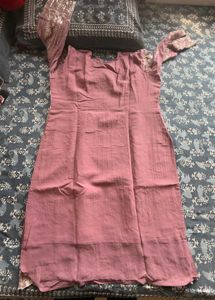 Embroidered Mauve Kurta set