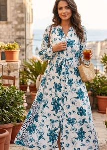 Chic Floral Print Maxi Dress