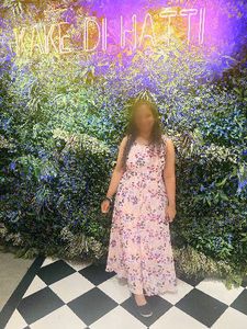 Light Pink Floral Maxi Dress