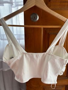White Wrap Crop Top