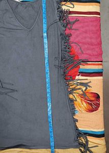 Stylish Grey Fringes Dress