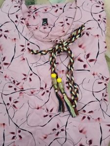 Rayon Baby Pink Colour Dress