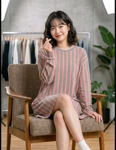 Striped Pink & Grey T-Shirt