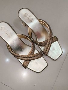 Sparkling Strappy Wedge Sandals