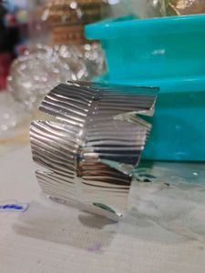 Unique Textured Silver Cuff Bracelet