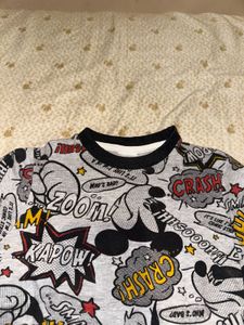 Mickey Mouse Comic Print T-Shirt