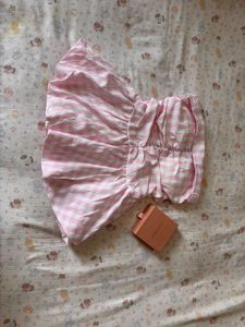 Cute Pink Gingham Puff  Top