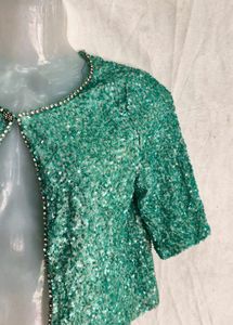 CYAN GREEN SHRUG