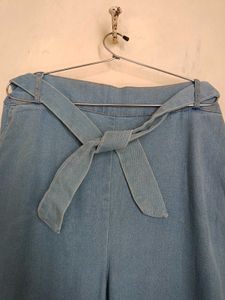 Light Wash Denim Bell Bottom Pants