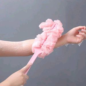 LOOFAH BACK SCRUBBER FOR SHOWER, LONG HANDLE BATH