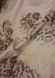 Sheer Floral Maxi Dress with Slit