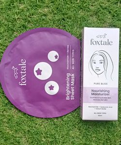 Foxtale Brightening Sheet Mask & Moisturizer