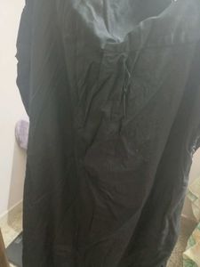 Elegant Black Kurta with White Embroidery