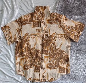 Shoulder Padded Sheer Shirt