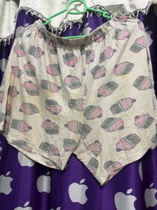 Cute Cupcake Print night suit