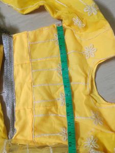 Yellow Embroidered Lehenga Choli Set