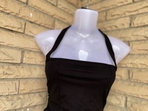 Chic Black Halter Neck Dress