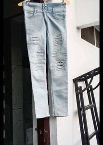 Light Blue Distressed Jeans