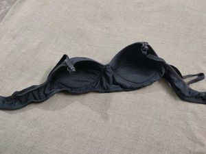 red &amp; black paded bra