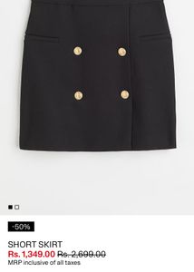 Black old money style skirt h&amp;m