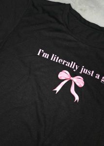 "I am Literally Just a Girl🎀" Graphic Babytee