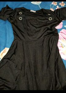Sparkly Black Fit &amp; Flare Dress
