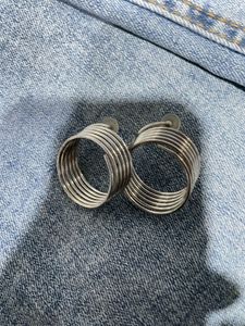 Silver Spiral Hoop Earrings