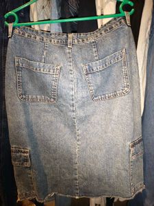 Denim Mini Skirt 32 -34 in