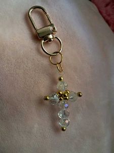 Crystal Cross Keychain