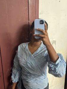Striped Wrap Top