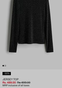 Elegant Black Jersey h&m Top
