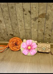 Set Of 2 Sling Bags(kids Or Ladies)(kitty Fur Sold