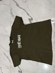 Olive Green Graphic Tee customise