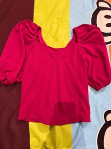 👉🏻Sale👚 Puff Sleeves Pink Top