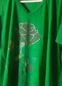 Fluroscent Green Active Sports Brand T shirt