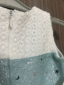 Sparkling White Tulle Dress with Hearts