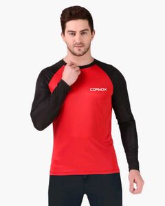 CORWOX Men's Red & Black Dry Fit T-Shirt