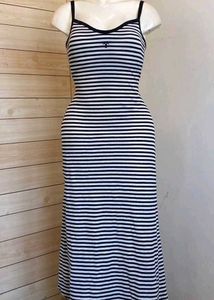 Striped Maxi Dress with Spaghetti Straps