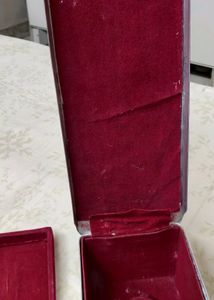 METAL JEWELLERY BOX WITH VELVET LINING INSIDE