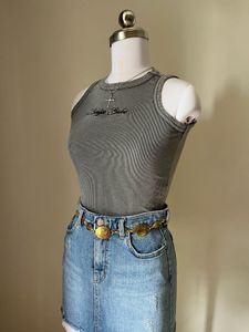 Grey Ribbed "Badie Babe" Tank Top